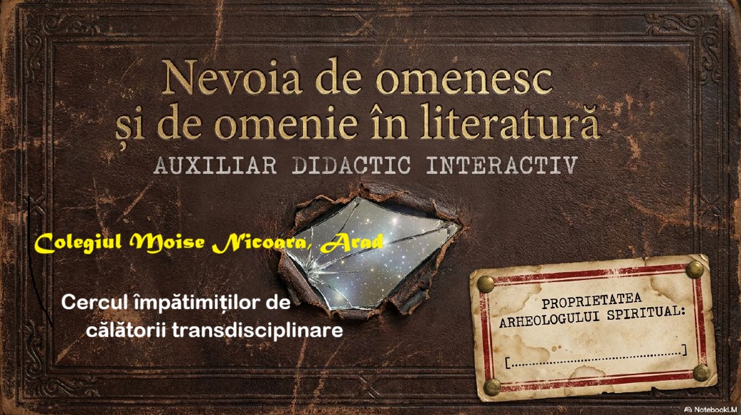 NEVOIA DE OMENESC ȘI DE OMENIE ÎN LITERATURĂ